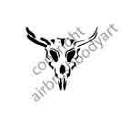 0253 bull skull reusable stencil